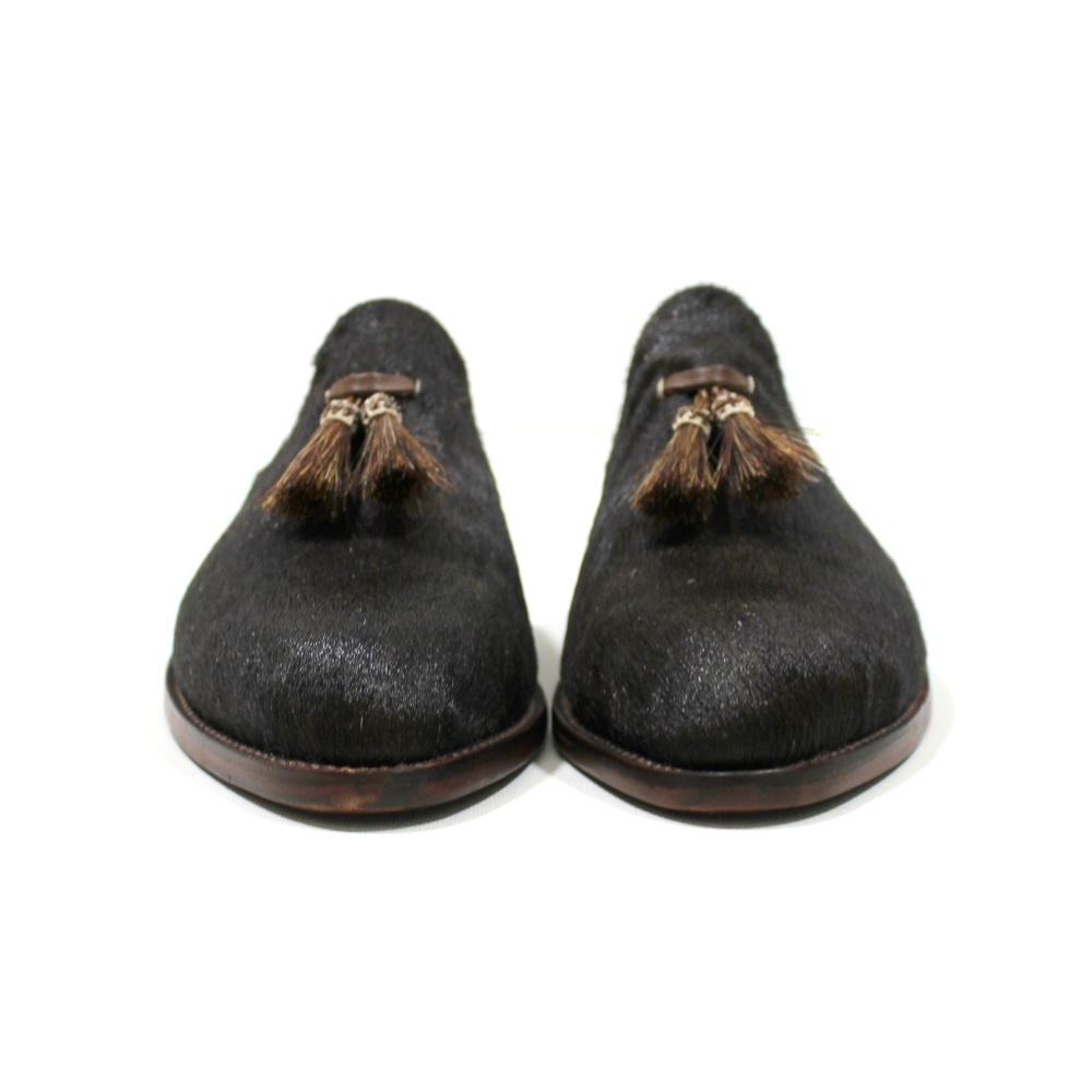 Lucchese Leather Spotted Haircalf Mules - Picture 2 of 6